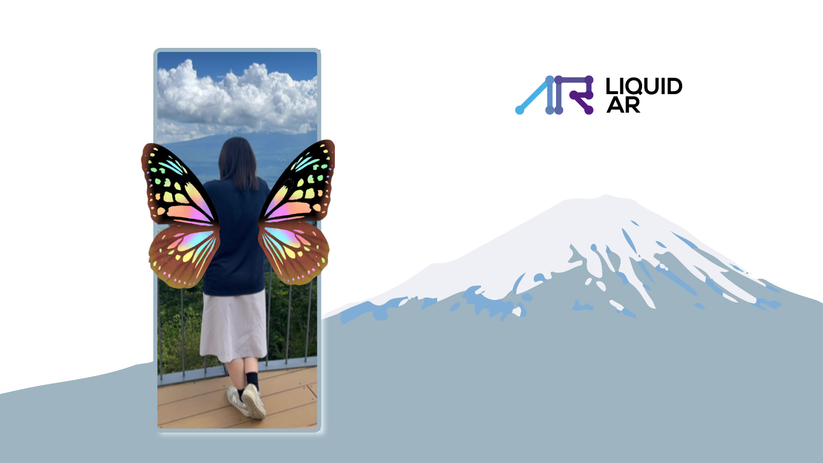 【LIQUID AR】導入事例：富士山を背に“映え”写真　FUJIYAMAツインテラスでARフォト