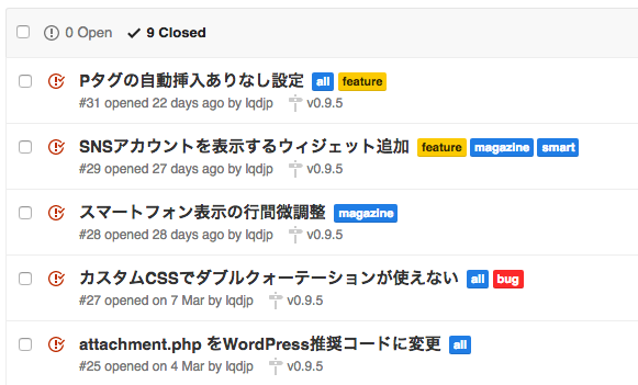 開発状況の公開