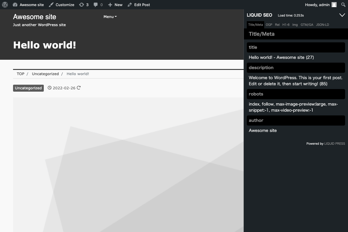 WordPress SEOチェックツール