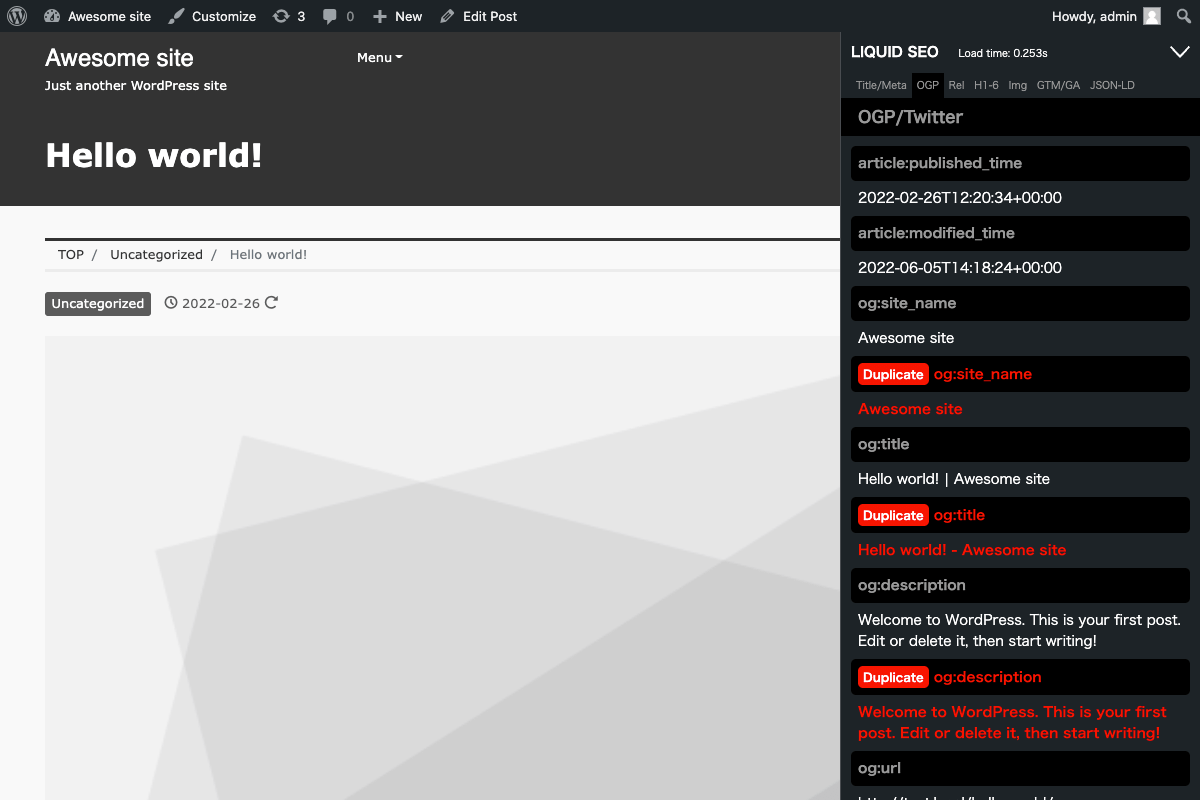 WordPress SEOチェックツール
